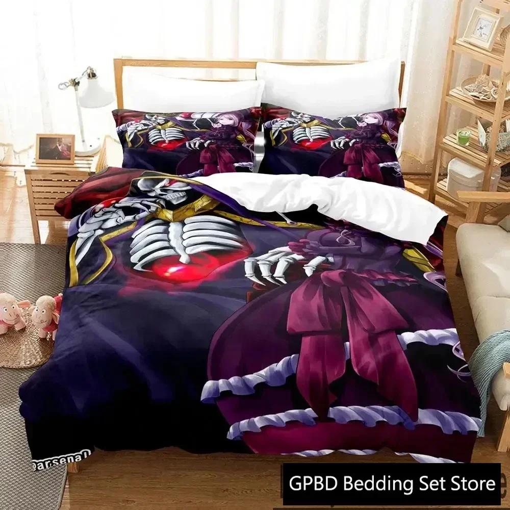 3D Print Anime OVERLORD Comfortable Duvet Quilt Cover Pillowcase Bedding Set Children Bedroom Decoration Home Textile