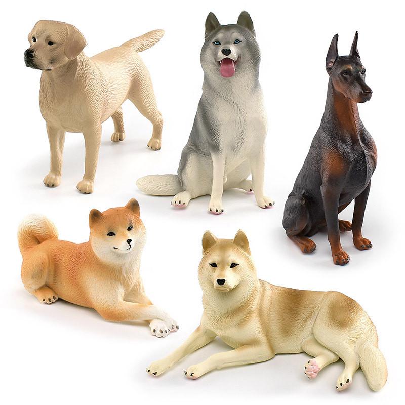 Beautifully Crafted Static Dog Figurines Of Labrador Retriever Doberman Pinscher And Husky Breeds