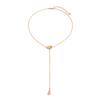 Water Drop Ccb Pendant Snake Bone Chain Necklace for Women, European and American Trendy Sexy Fashion Internet Celebrity Matching Clothing Accessories