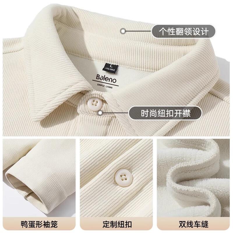 Baleno Heavyweight 260g Autumn Unisex Shirt Button Cardigan Casual Trendy Couple Outerwear
