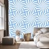 Hippie Wallpaper Background Azure and White for Living Room and Bedroom 50x1000