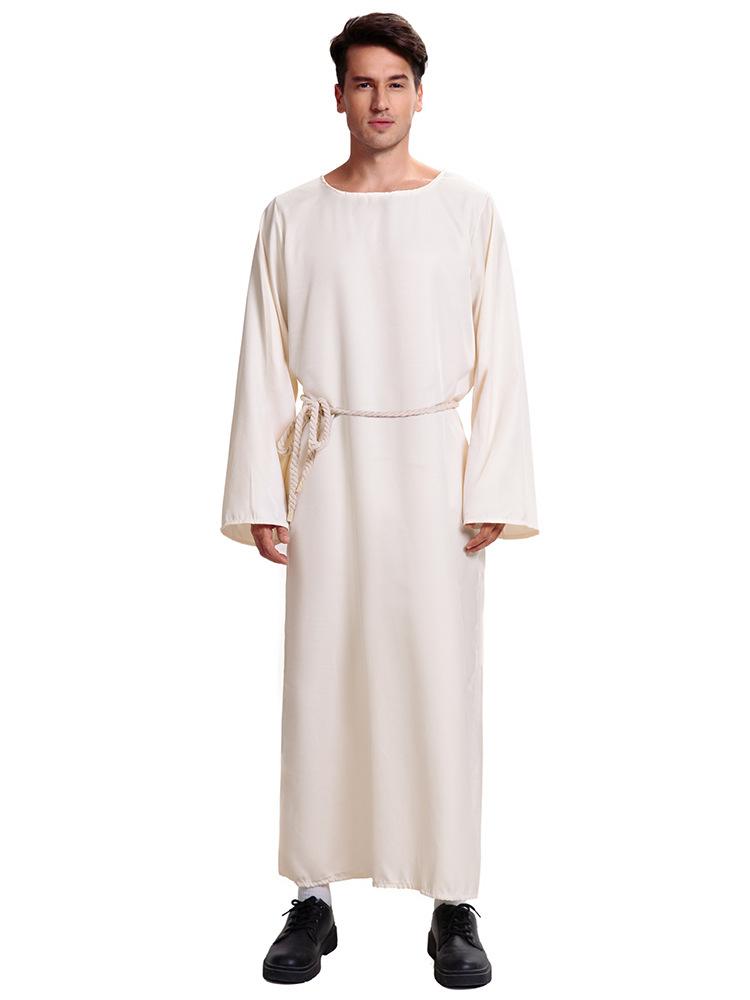 Medieval Renaissance Halloween Costume Hooded Cape Cloak with Scarf, Post-Apocalyptic Shepherd Cape for Cosplay Stage Drama
