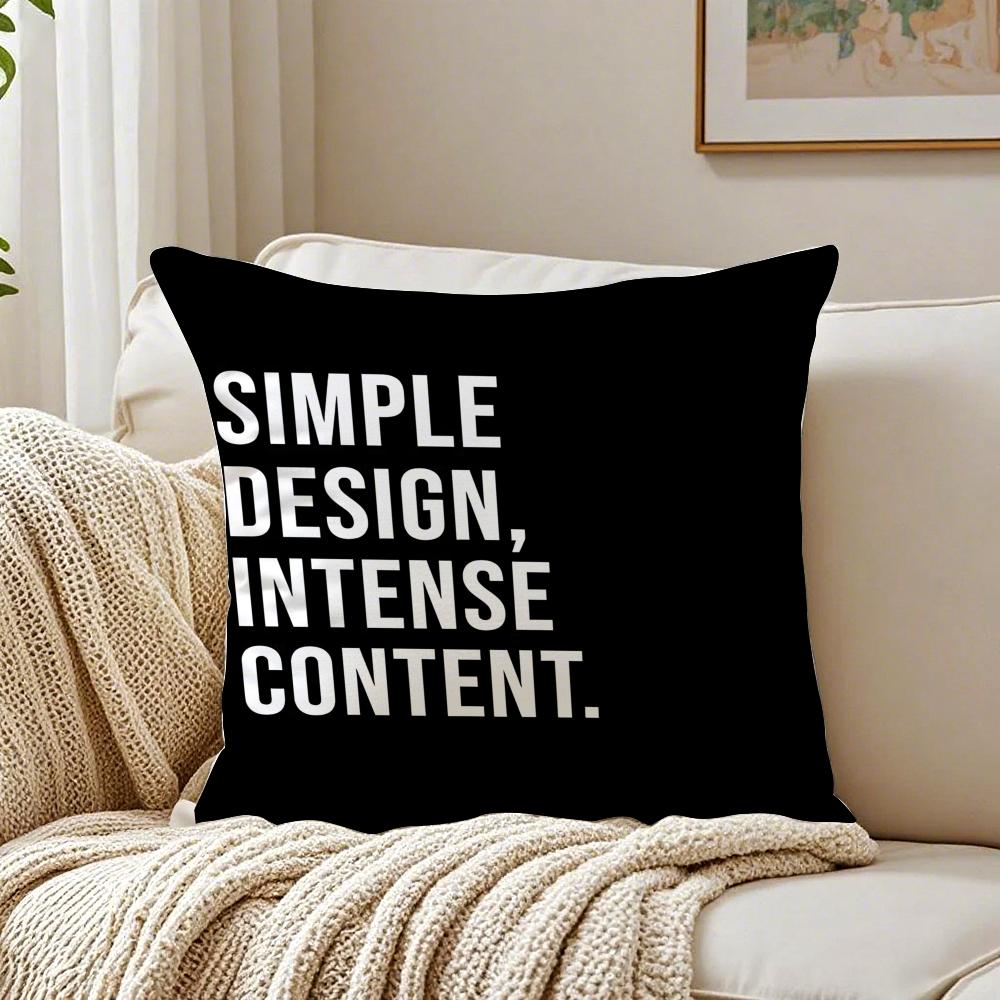 Black White Quote Pillow Modern Decor Cushion Cushion Cover Pillowcase Antidustmite living Room Sofa Decor Cushion Room