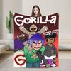 Фланелевое одеяло Gorillazs Зимняя группа Рок Теплое накидное одеяло для детей Домашний декор Графическое покрывало Покрывало для дивана-кровати