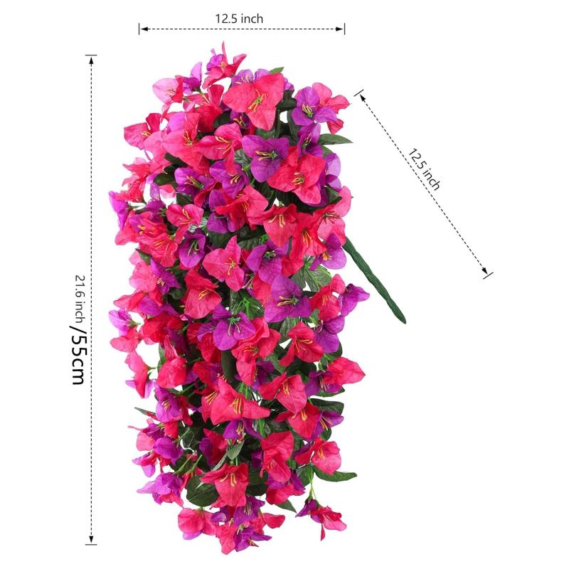 Artificial Flowers Vine Bougainvillea Wedding Home Room Valentine's Decora Outdoor Courtyard Garden Wall Hanging Arch DIY Gifts