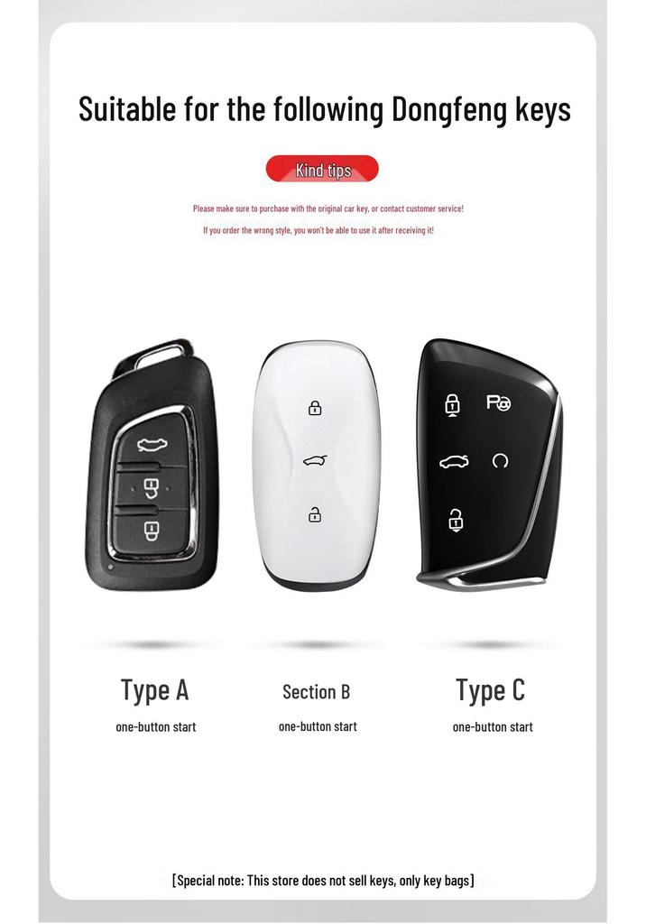 Ключница Fengshen для автомобилей AX7/E70/AX3/AX4/AX5/MX5 EV, Защитный чехол для E30/A30