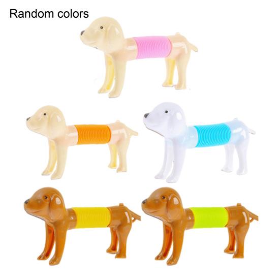 Yousheng 5/10/15/20Pcs Stress Relief Telescopic Tube Dachshund Toy Dog Flexible Tube Fidget Toy Twisting Stretch Sensory Tube Party