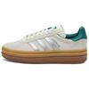 Кроссовки Gazelle Bold Молочно-белые Серебристый Металлик Зеленый Женские Кремовые Студенческий-зеленый JI0328