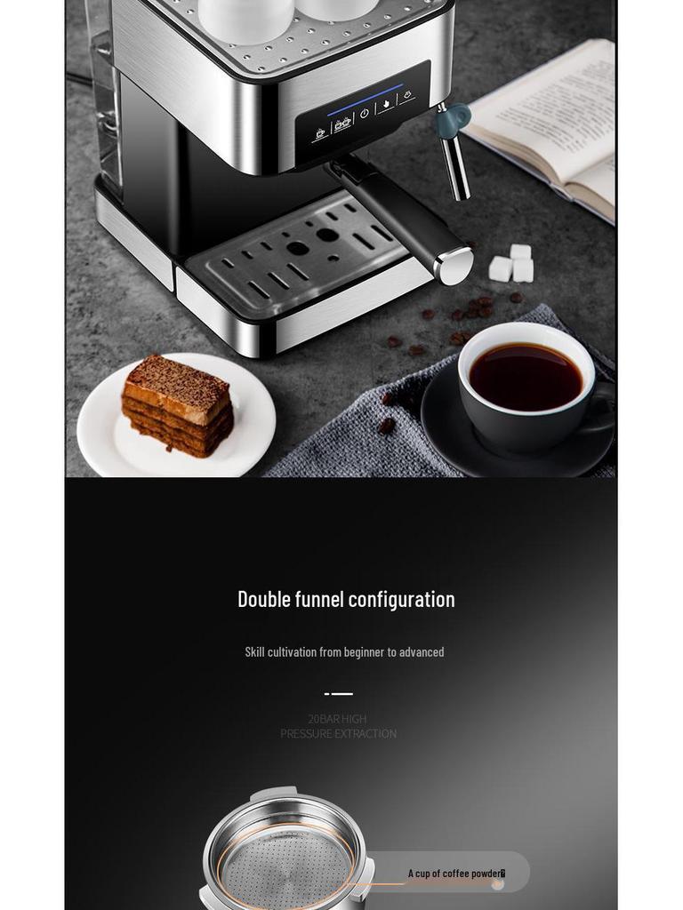Компактная эспрессо-машина с капучинатором для дома и офиса