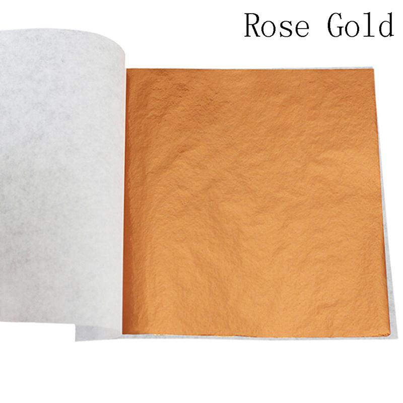 100 Sheets Gold Foil Leaf Gilding Handicrafts Craft Paper Decoration Tool