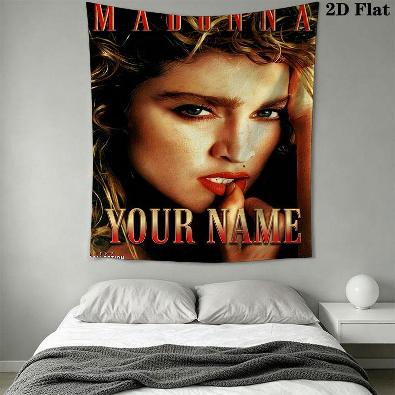 Custom Madonna Wall Hanging Printed Fabric Blanket Decorative Tapestries for Bedroom Living Room Home Decor