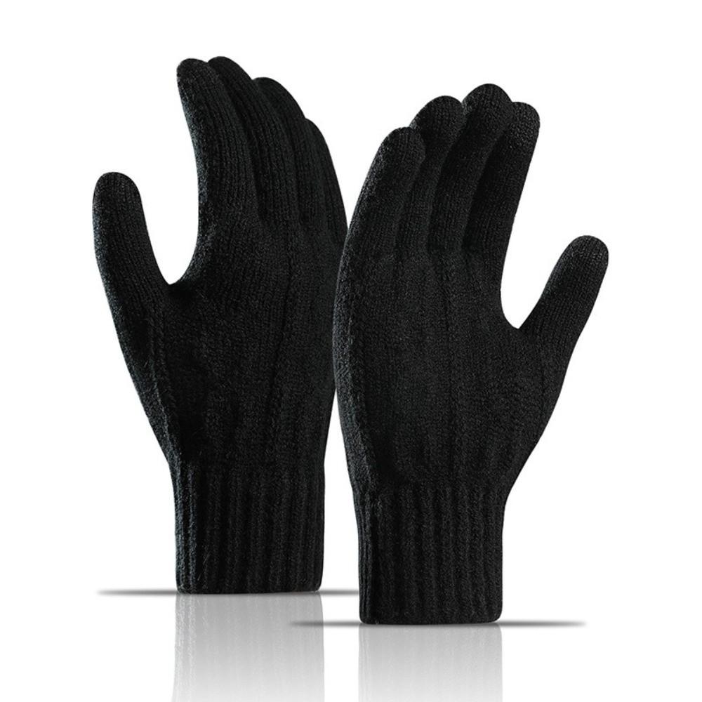 Jacquard Knit Touchscreen Gloves Touchscreen Compatible Knit Gloves New hermal Gloves For Men