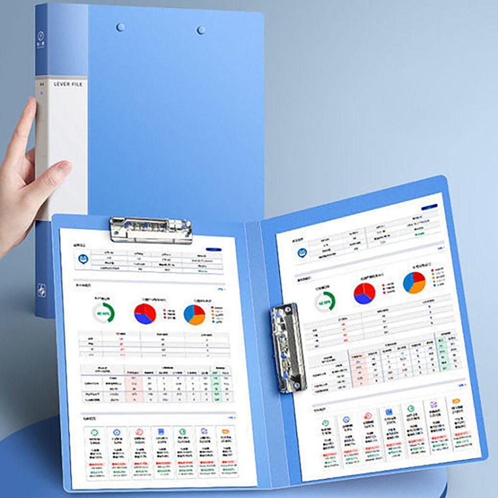 Color A4 File Folder PP Archives Binder Simple File Bag  Student Gift