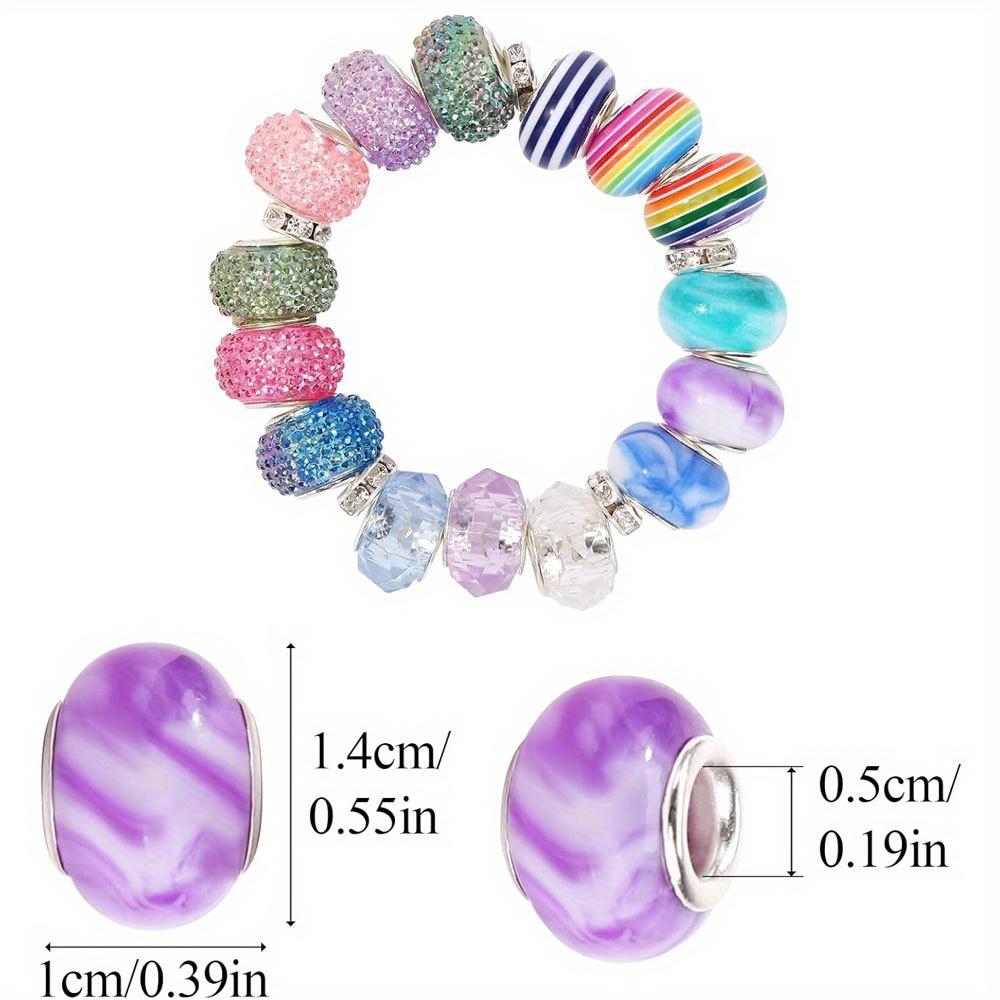10/30/60 шт., смоляной материал, случайный стиль, большое отверстие, бусина, многоцветная, модная, декоративная бусина, сделай сам, браслет, ожерелье, брелок, производство ювелирных изделий
