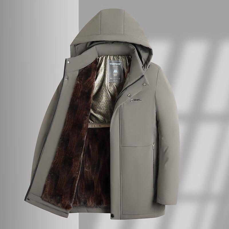Red Dragonfly Men's Fleece-Lined Winter Hooded Padded Jacket