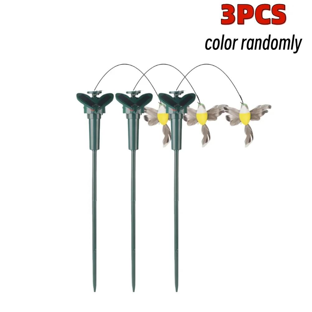 1/2/3PCS Solar Powered Flying Butterflies Auto Flying Bird Garden Dancing Fluttering Butterfly Hummingbird Yard Home Decor