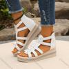 Празднуйте Летние Женские Сандалии на Кристальной Платформе с Ремешком на Щиколотке 2025 Гладиаторские Туфли для Женщин на Толстой Подошве Sandales Femmes