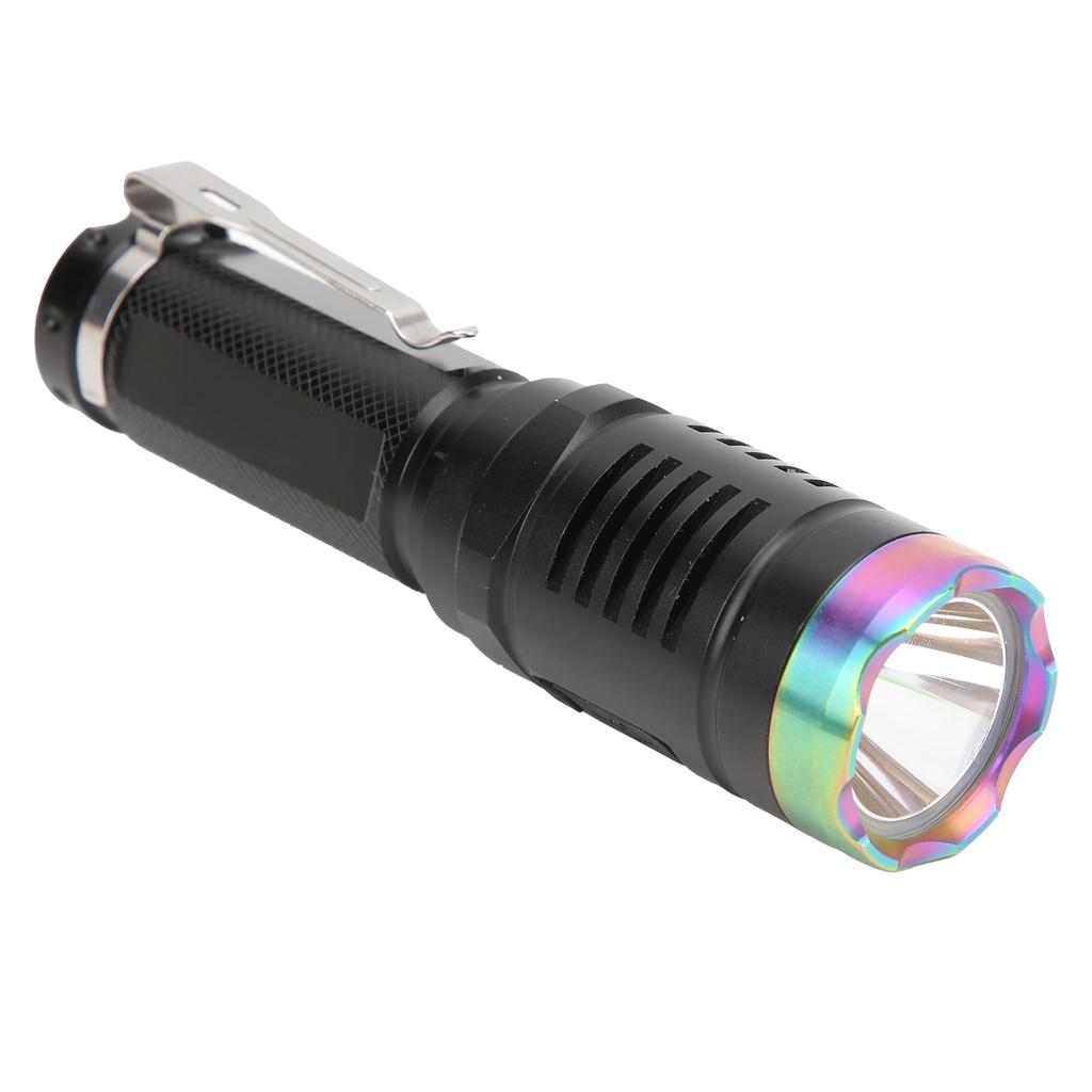 Карманный фонарик L3 LED Мини Портативный Мощный Черный Фонарь с Аккумулятором и Кабелем для Передачи Данных для Кемпинга, Пешего Туризма, Прогулок