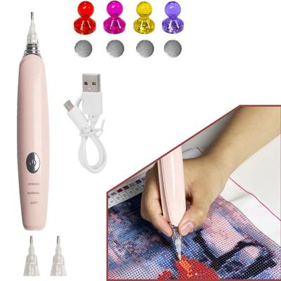 Электрическая алмазная художественная ручка, беспроводная алмазная художественная ручка без воска, регулируемый режим всасывания, ручка с вакуумным насосом для взрослых, алмазное искусство своими руками