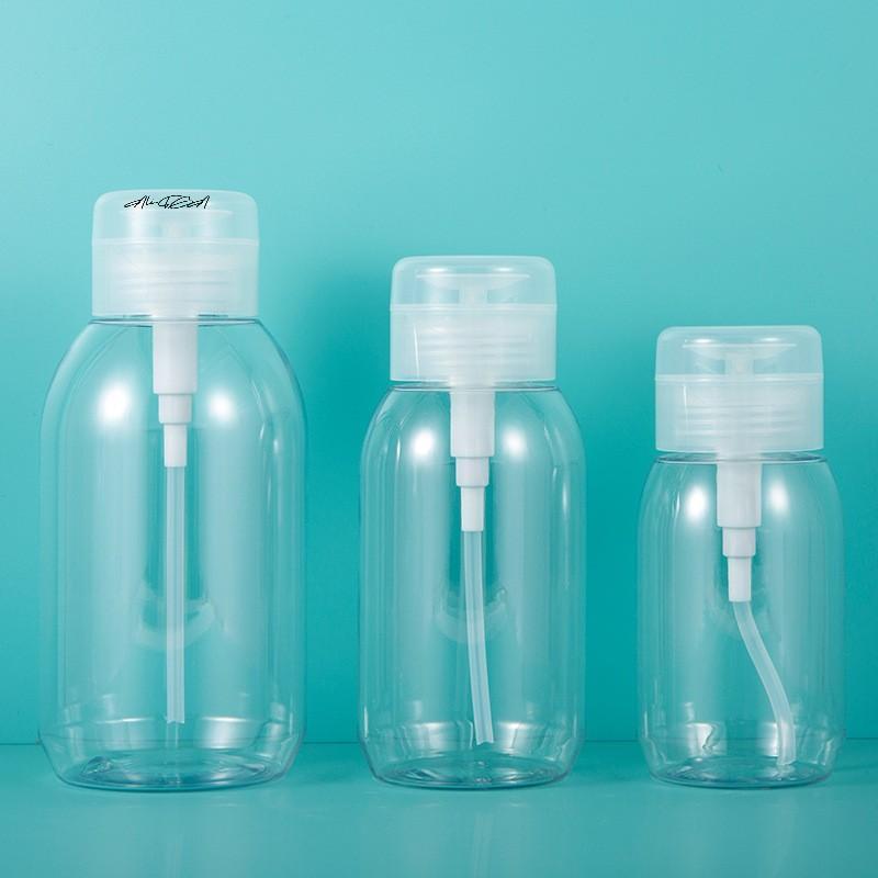 Многоразовая бутылка с дозатором-помпой для жидкости для снятия лака, жидкости для снятия макияжа 200/300/500 мл, пустая бутылка для розлива