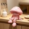 Милый Декор для Полки в Спальне 3D Печатная Фигурка Гриба, Подвижная Сочлененная Кукла-Статуэтка Сидящая, Креативный Настольный для Домашнего Офиса Целительный Настольный Игрушка