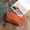 Женская сумка из мягкой коровьей кожи ручной работы в стиле ретро, ​​простые однотонные сумки на плечо, женская маленькая сумка-мессенджер для отдыха