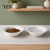 Ceramic Kitten Bowl Cat for Dry Wet Food, Microwave Dishwasher Safe Pet Dish Feeder Plate, Whisker Friendly Food Water Durable