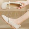 Ladies Footwear Round Toe Low Heel Elegant Pearl Beige Women's Flat Shoes Spring Vacation Summer 2026 Quick Delivery on Sale