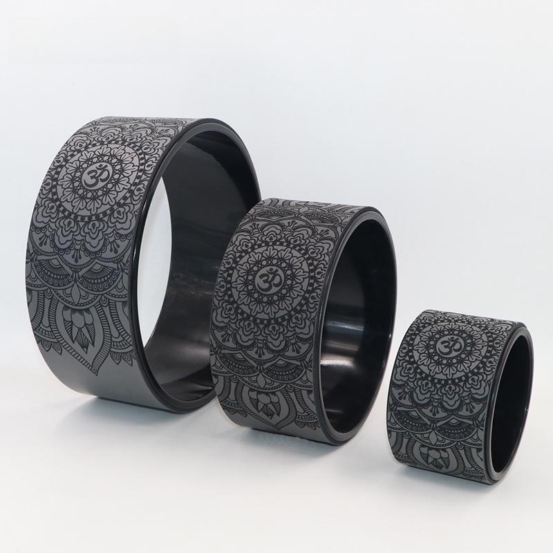 Колесо для йоги 32*14 см для тренировок, фитнеса и упражнений на пресс - подходит для беременных женщин и занятий родителей с детьми