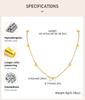 Zirconia Heart Love Necklaces for Women, Gold Plated Bead Chain Necklace, Waterproof Stainless Steel Gift