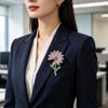 Decorative Rhinestone Flower Brooch for Women Girls Fancy Detail for Every Outfit