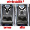 For BYD  ATTO 3 YUAN PLUS   ABS carbon center control gear box shift panle cover front water cup holder cover sticker