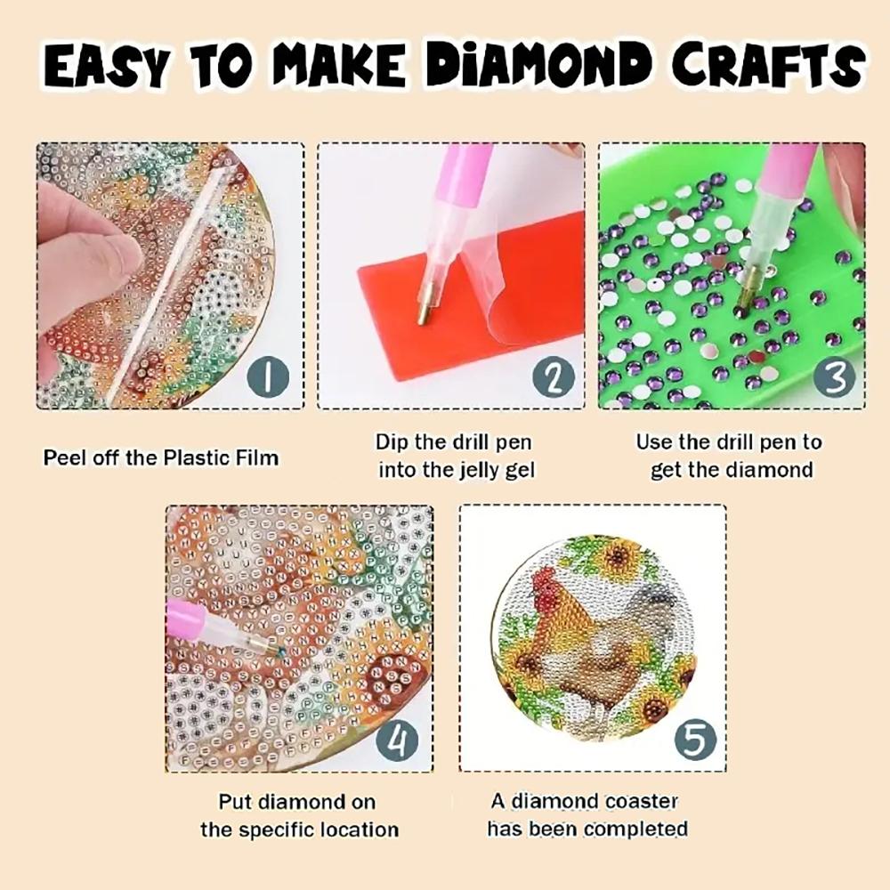 8 шт./набор подставок с рисунком животных-слонов, расписанных алмазами, с кронштейнами. Подставки своими руками для начинающих и взрослых, товары для творчества и рукоделия, подарки