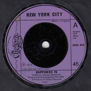 7-дюймовая пластинка НЬЮ-ЙОРК - Happiness Is 2005008 Chelsea Records 1974 Великобритания Соул/Фанк Б/У