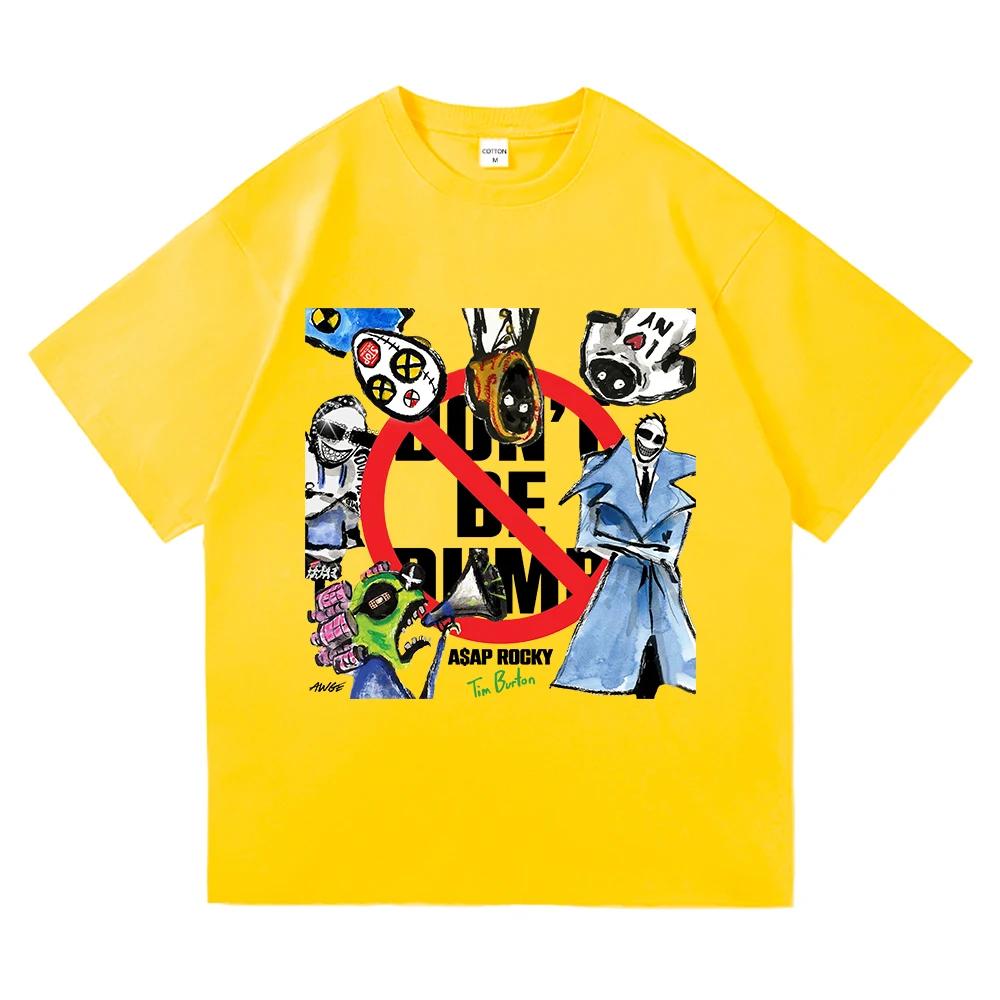 A Rocky 2026 New Album Dont Be Dumb Tee Shirt Fashion Unisex Women Clothing Harajuku High Quality Tops Cotton TShirts Vintage
