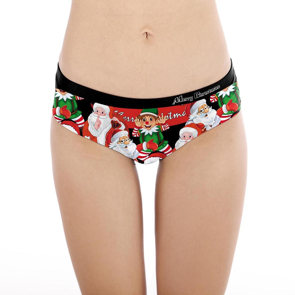 2024 Sexy Santa Claus Digital Print Women's Triangle Panties - B153-002