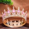 Европейская барочная свадебная корона: Круглый головной убор для свадеб и дней рождения, ретро-аксессуары для волос