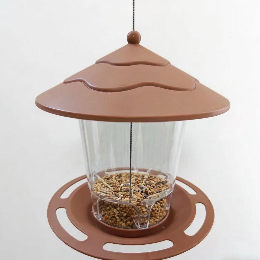 Gazebo Style Bird Feeding Station Large Capacity Hummingbird Feeder Bird Food Container Outdoor
