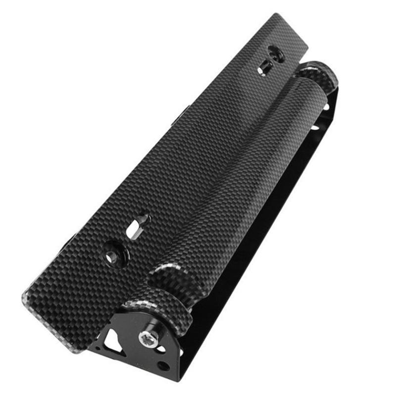 Carbon Fiber Number Car Racing License Plate Frame Holder Universal Adjustable
