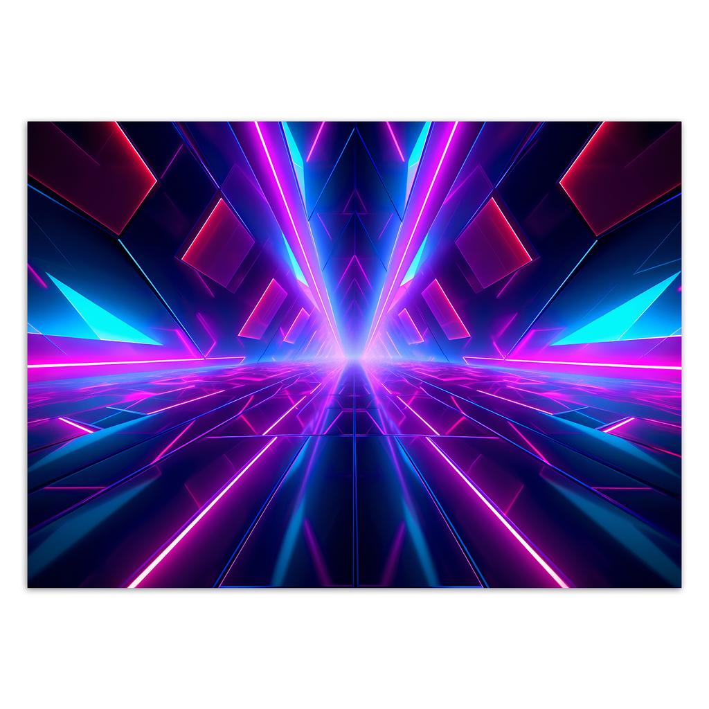 Wallpaper Neon 3D tunnel