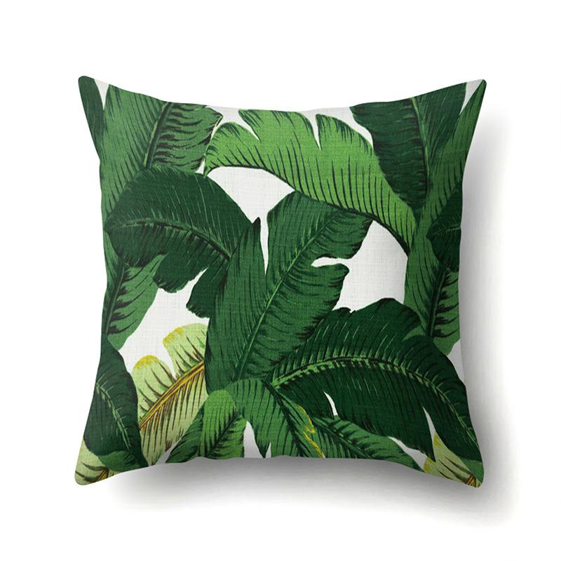 Полиэстеровая наволочка Скандинавский растительный стиль Принт с цветами Бархатная наволочка из персиковой кожи