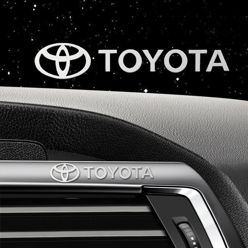 3D Metal Car Interior Decorative Badge Emblem Sticker for Toyota Camry Corolla CFFSGH5 Prado Hilux Yaris Supra Fortuner Auto Accessories