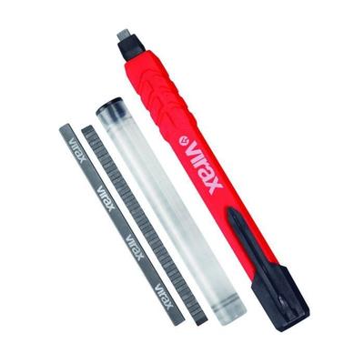 Строительный карандаш - Virax - 262710 - Перезаряжаемый - Dura Lead - 2 запасных стержня в комплекте