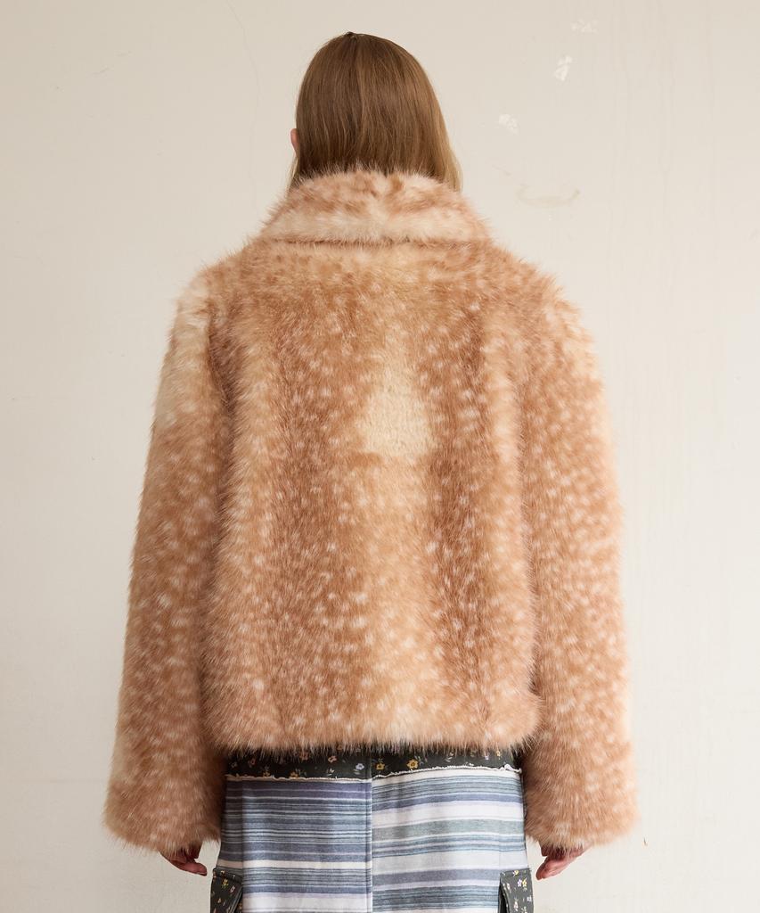 Funfromfun Bambi Fur Jacket, Brown