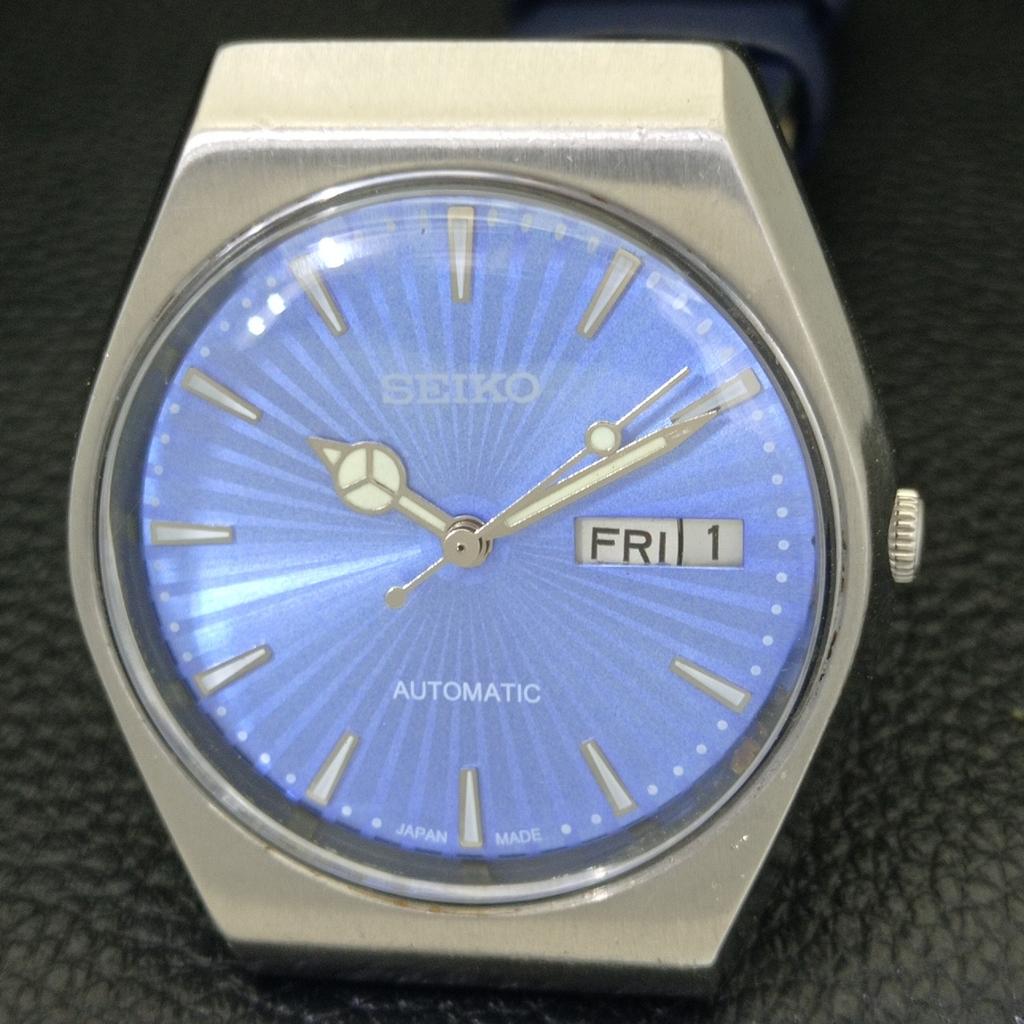 ВИНТАЖНЫЕ МУЖСКИЕ АВТОМАТИЧЕСКИЕ ЧАСЫ SEIKO 6309A ЯПОНИЯ СИНЕГО ЦВЕТА ЦИФЕРБЛАТА a701502-5