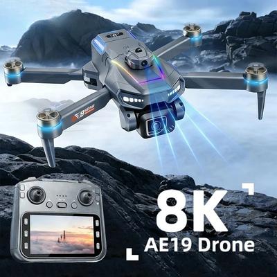 Новая модель дрона AE19 4K HD с двумя камерами, бесщеточным двигателем, инфракрасным датчиком обнаружения препятствий и оптическим позиционированием по потоку