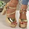 Fashion Women Shoes Sexy Solid Open Toe High Heels Women Summer Fashion Buckle Strap Women's Pumps Shoes Pu Platform Extreme High Heels