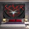 Slayer God Hates Us All Tapestry Wall Hanging Gothic Thrash Metal Decor for Bedroom Living Room Man Cave Gift