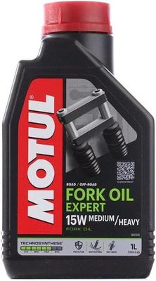 Motul FORK OIL EXPERT MEDIUM-HEAVY 15W Синтетическое вилочное масло (Для вилок как обычного, так и перевернутого типа) [Оригинальный продукт] 1л 114075