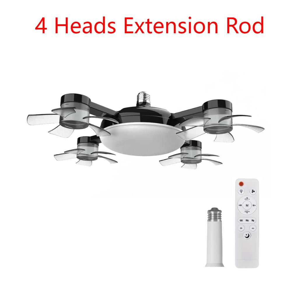 Universal Dimming Drone Fan with LED Lantern Remote Control Silent Ceiling Drone Fan E27 E26 for Dining Room Bedroom Living Room